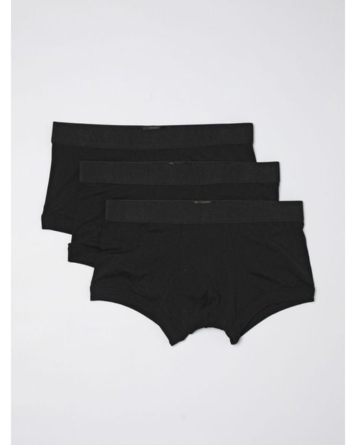 Giorgio Armani Black Set Of 3 Boxer Briefs for men