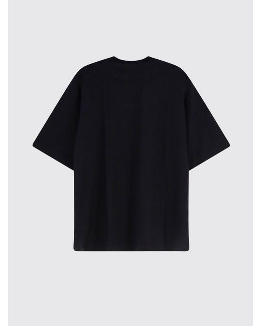 Aspesi Black Cotton Slogan T-Shirt for men