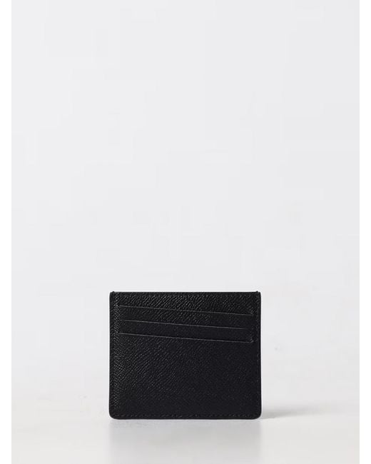 Maison Margiela White Four Stitches Leather Card Holder for men