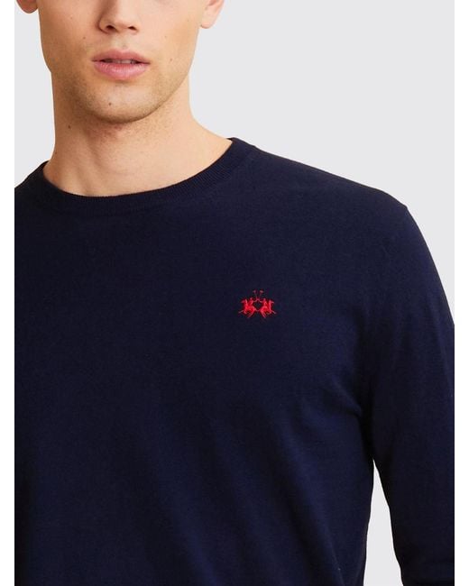 La Martina Blue Sweater for men