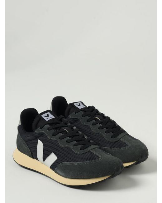 Veja Black Rio Branco Leather-Trimmed Alveomesh And Suede Sneakers for men