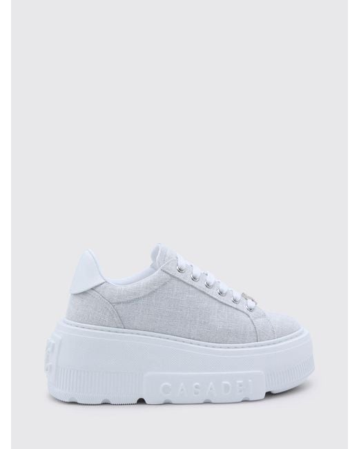 Casadei White Nexus Solar Eclipse Wedge Sneakers