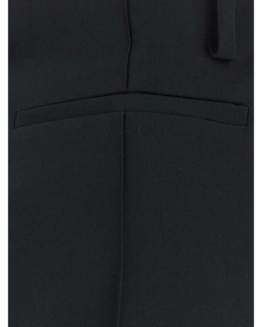 Marni Blue High-Waisted Straight-Leg Virgin Wool-Blend Trousers With Concealed Closure
