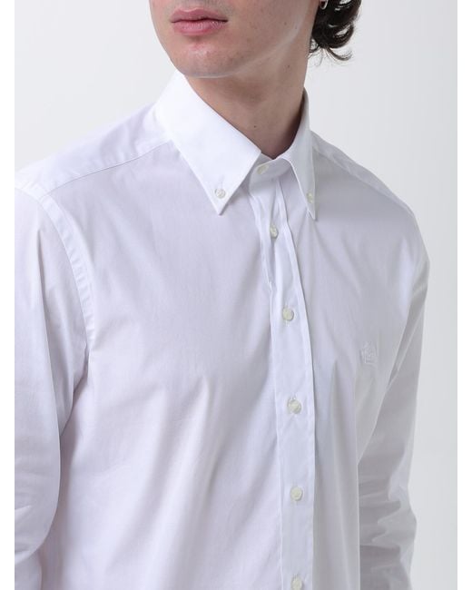 Etro White Classic Stretch Cotton Shirt for men