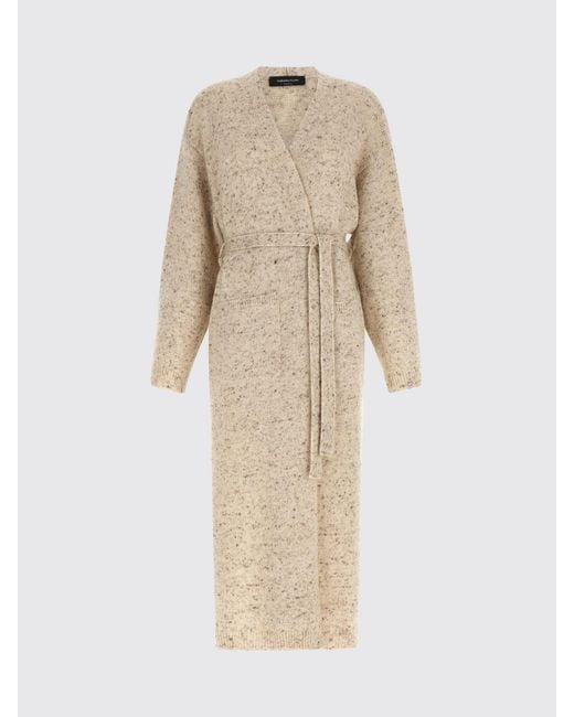Fabiana Filippi Natural Long Robe-Style Cardigan