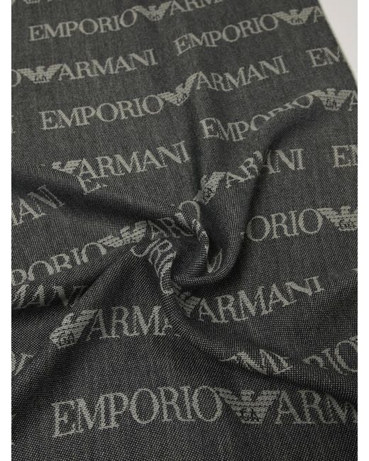 Sciarpa Uomo di Emporio Armani in Gray da Uomo