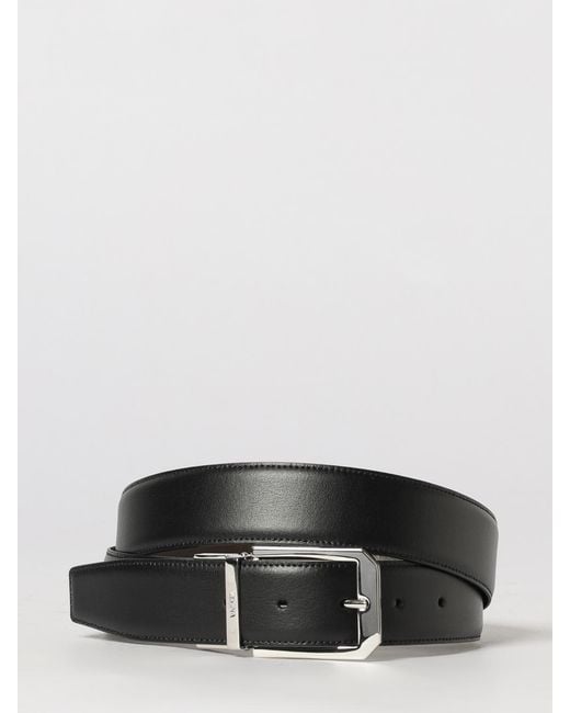 Zegna Black Reversible Leather Belt for men