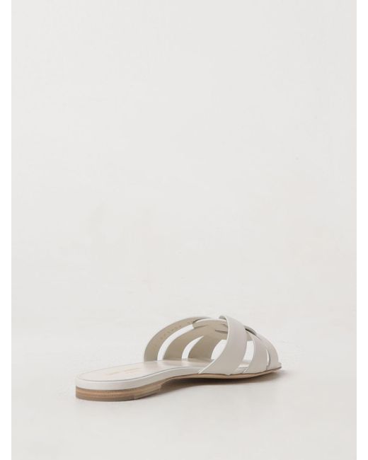 Saint Laurent Natural Flat Sandals
