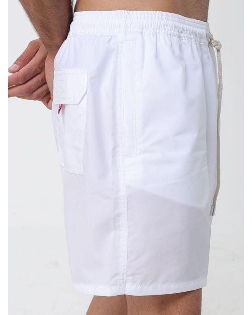 Mc2 Saint Barth White Checked Swimsuit for men