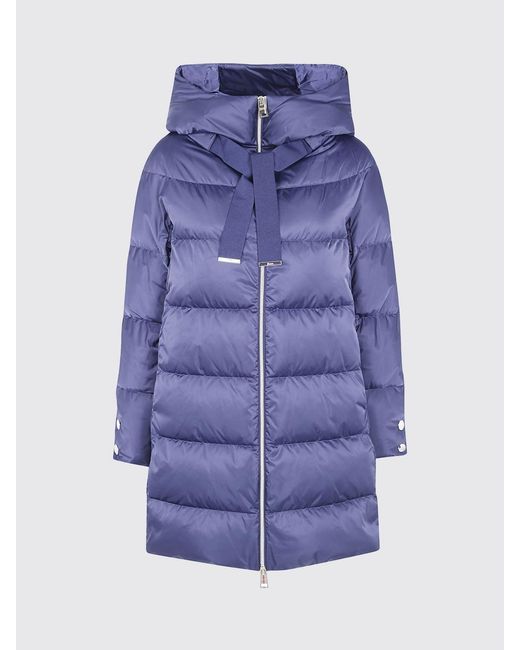 Herno Blue A-Shape Short Hooded Down Jacket