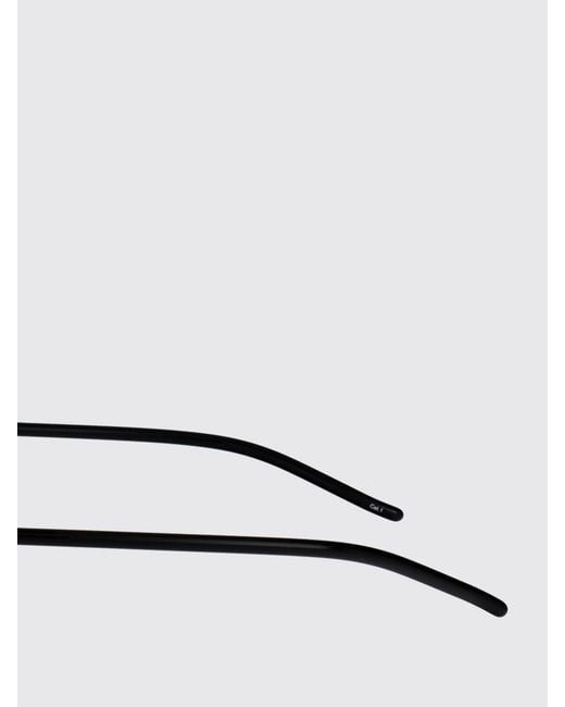 McQueen White Am0563S Acetate And Metal Sunglasses