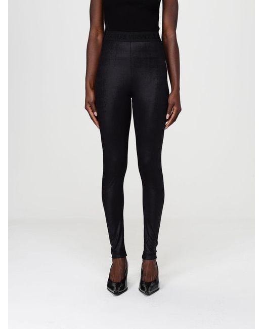 Versace Jeans Couture Black Stretch Technical Fabric Leggings