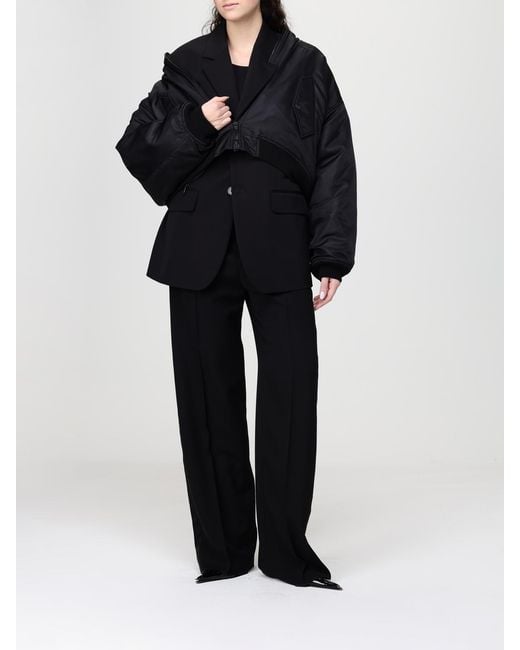 Balenciaga Black Cotton Wide-Leg Trousers
