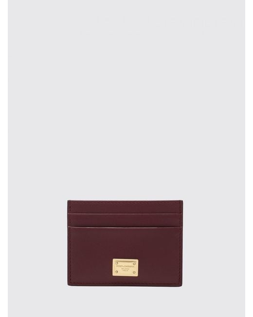Dolce & Gabbana Purple Dolce &Amp Gabbana Calfskin Card Holder