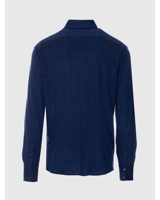 Brunello Cucinelli Blue Shirt for men
