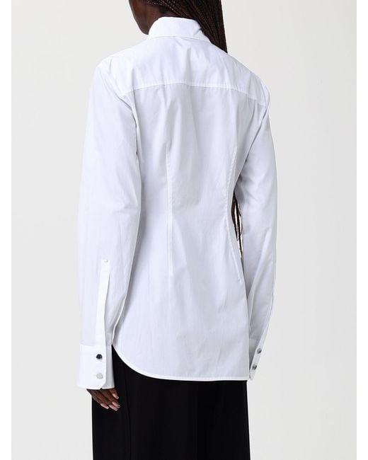 Sportmax White Cotton Poplin Shirt