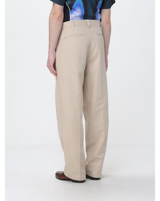 Obey Natural Rayon Blend Wide Leg Trousers for men