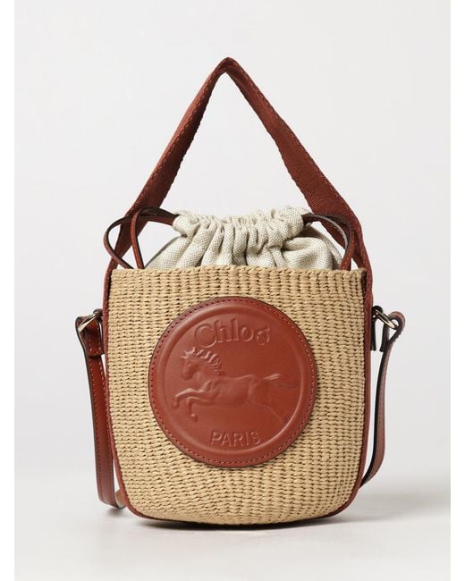 Chloé Pink Chlo&Eacute Horse Medal Mini Bucket Bag