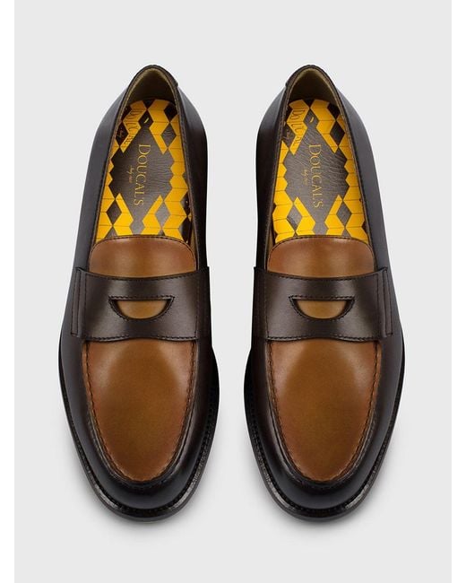 Doucal's White Leather Loafers for men