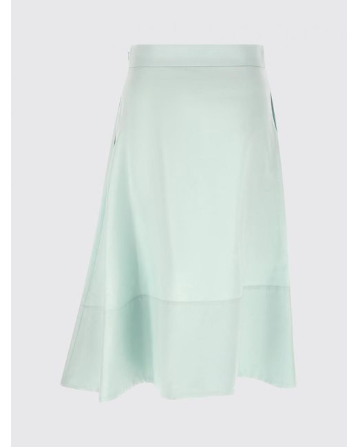 Jil Sander Green Cotton Midi Skirt