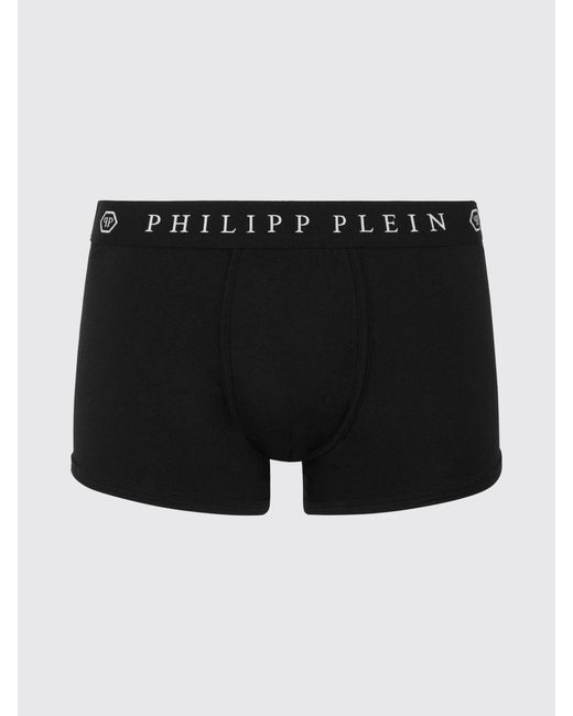 Philipp Plein Black Stretch Cotton Blend Boxers for men