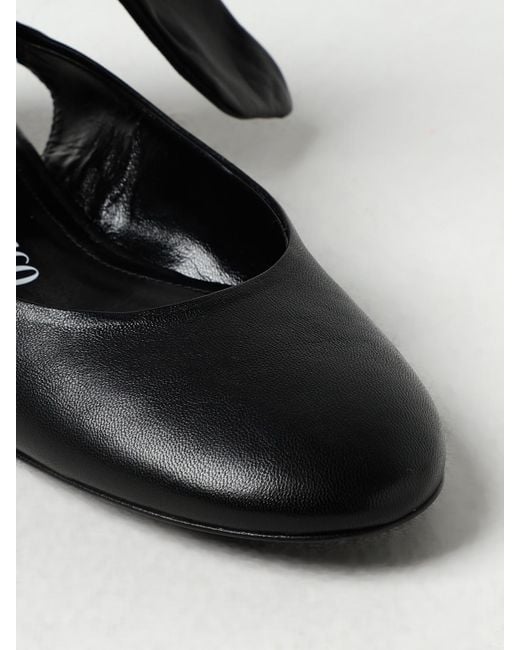 The Attico Black Leather Shoes Cloe