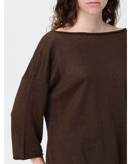 Roberto Collina Brown Linen Knit