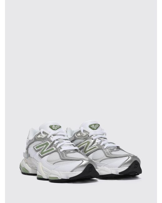 New Balance White 9060 Suede And Mesh Sneakers for men