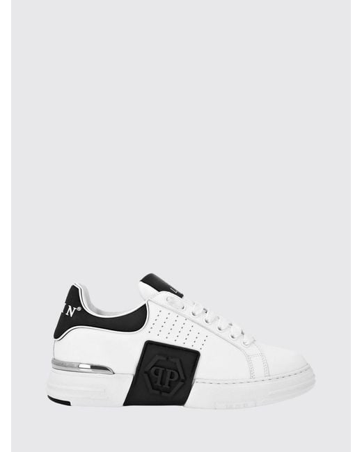 Philipp Plein White Leather Sneakers for men