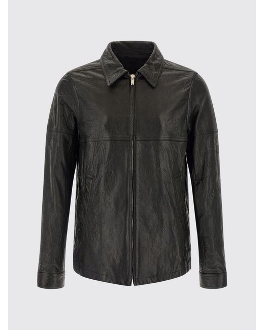 Rick Owens Black Brad Leather Jacket for men