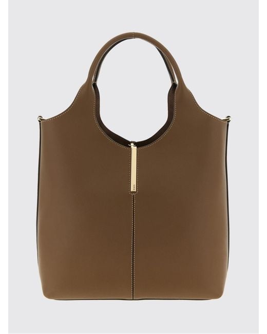 Tod's Brown Small Leather Shopping Tote Bag