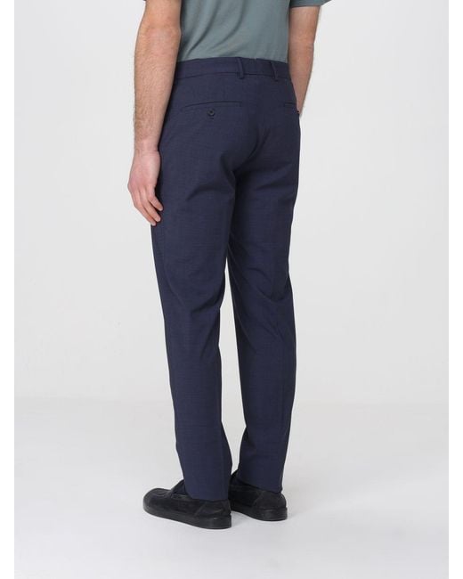 Incotex Blue Virgin Wool Chino Trousers for men