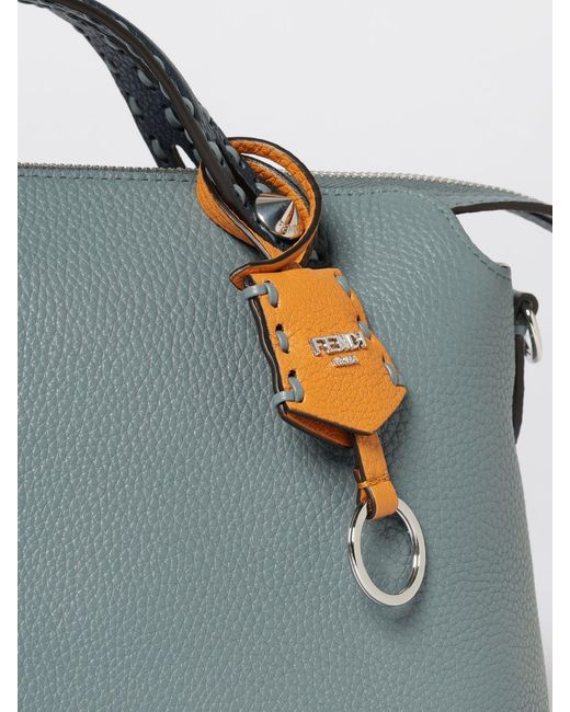 Fendi Blue Mittelgroße By The Way Selleria Boston Tasche