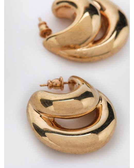 Pendientes Colgantes Blow Up De Latón Chapado En De 18 Quilates Panconesi de color Metallic