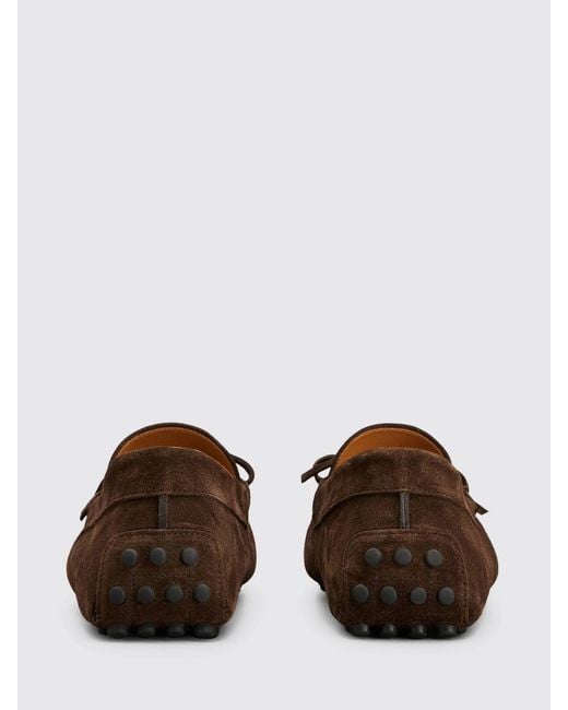 Tod's Brown Gommino Driver Suede Loafers for men