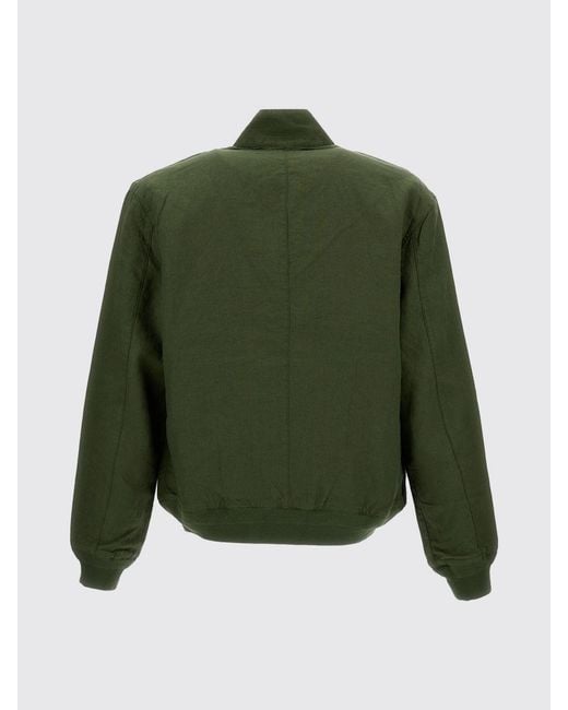 Polo Ralph Lauren Green Linen Bomber With Logo for men