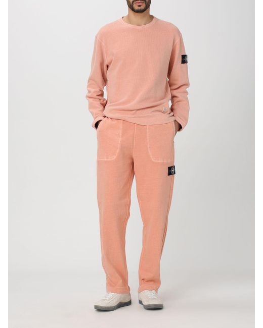 Stone Island Pink Trousers for men