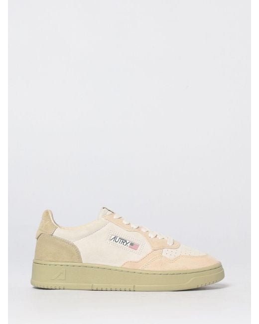 Autry Natural Medalist Low Suede Sneakers