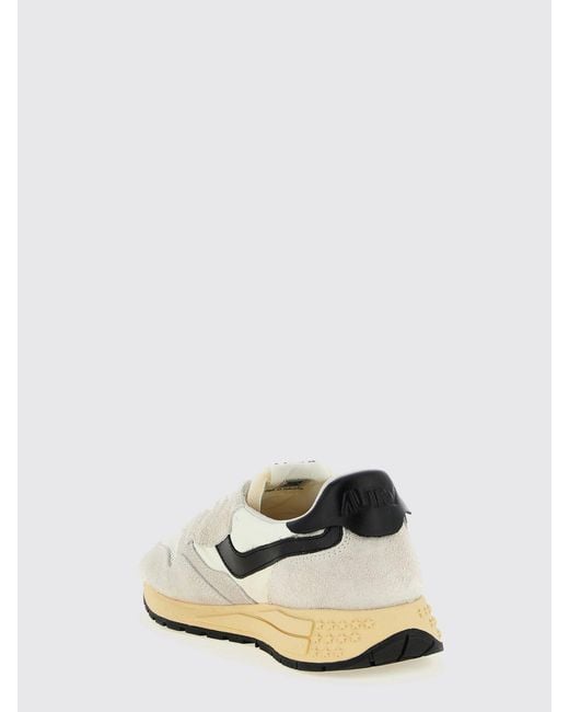 Autry White Reelwind Suede And Mesh Sneakers for men