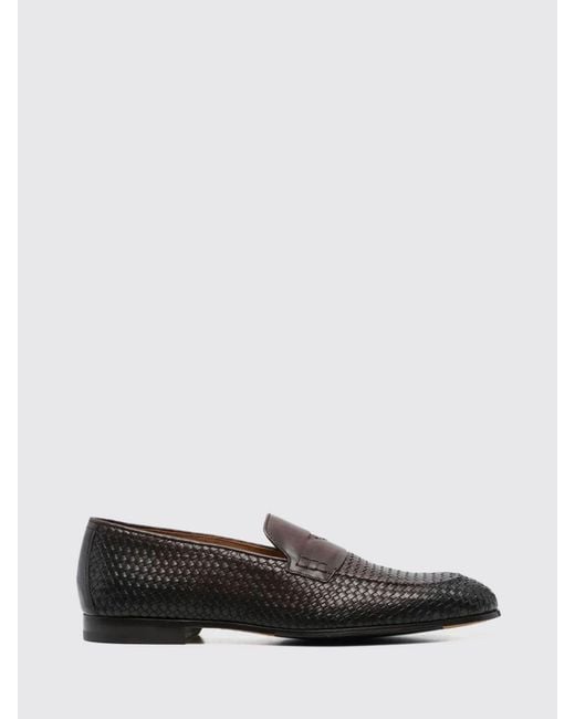 Doucal's White Woven Leather Loafers for men