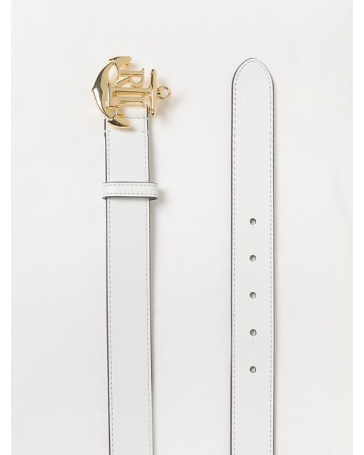 Ralph Lauren Natural Anchor Buckle Leather Belt