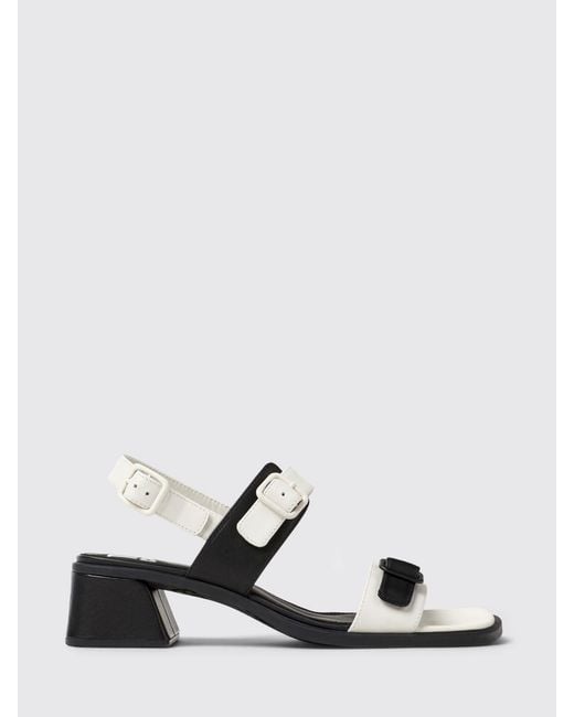 Camper White Twins Leather Sandals