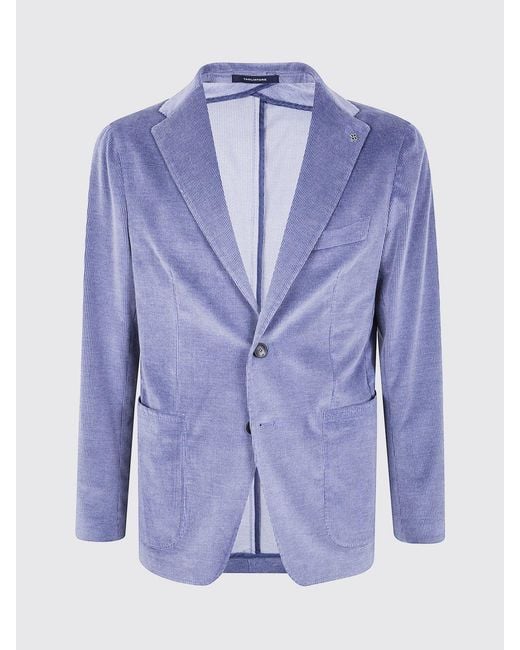 Tagliatore Blue Cashmere Blend Suit Jacket for men