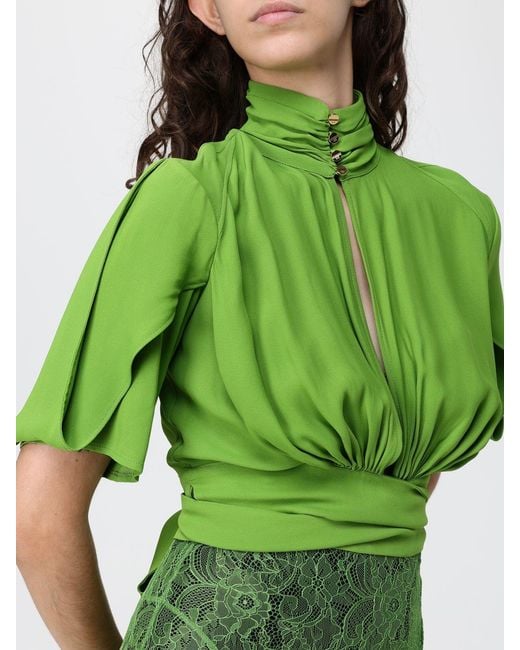 Elisabetta Franchi Green Viscose Blouse
