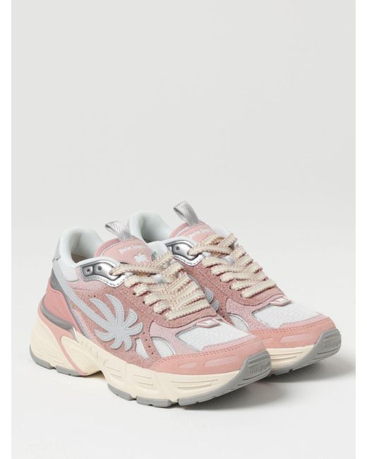 Sneakers PA 4 in camoscio e mesh di Palm Angels in Pink