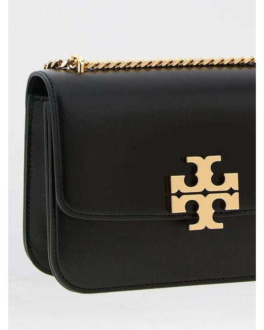 Tory Burch Black Small Eleanor Brushed Leather Bag