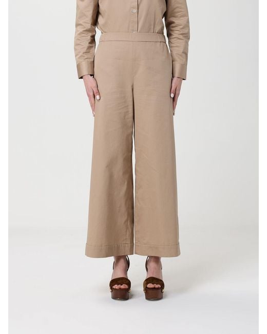 Max Mara Natural Cotton Cropped Trousers