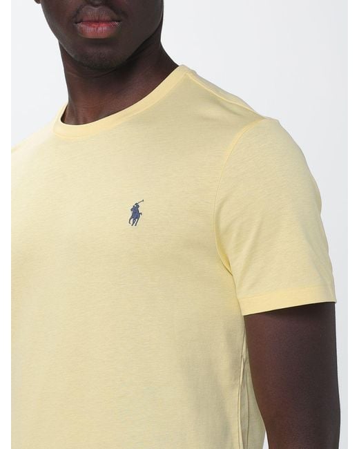 Polo Ralph Lauren White Slim Fit Cotton T-Shirt With Embroidered Logo And Crew Neck for men