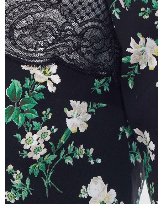 Dolce & Gabbana Black Dolce &Amp Gabbana Floral Silk Top