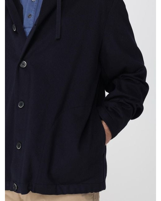 Overshirt Con Cappuccio di Barena in Blue da Uomo